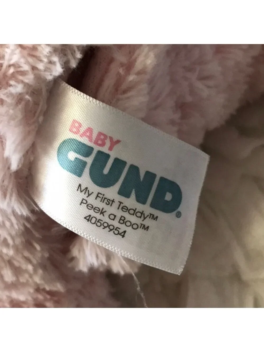 BABY GUND Animated Pink Peek A Boo My First Teddy Bear Plush